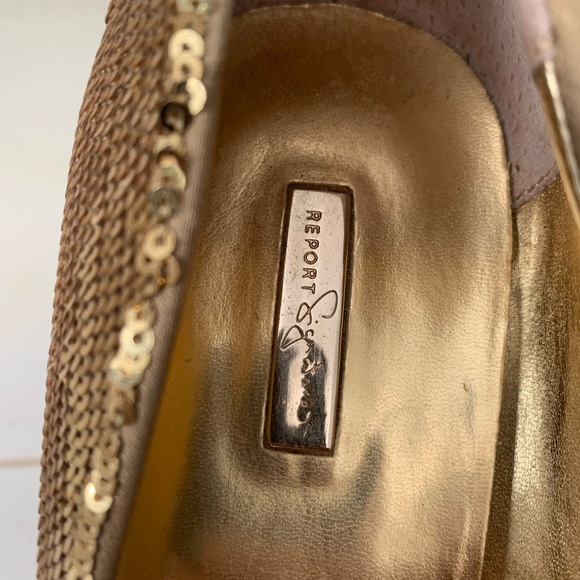 👠Report Signature Gold Sequins heel - Picture 5 of 7